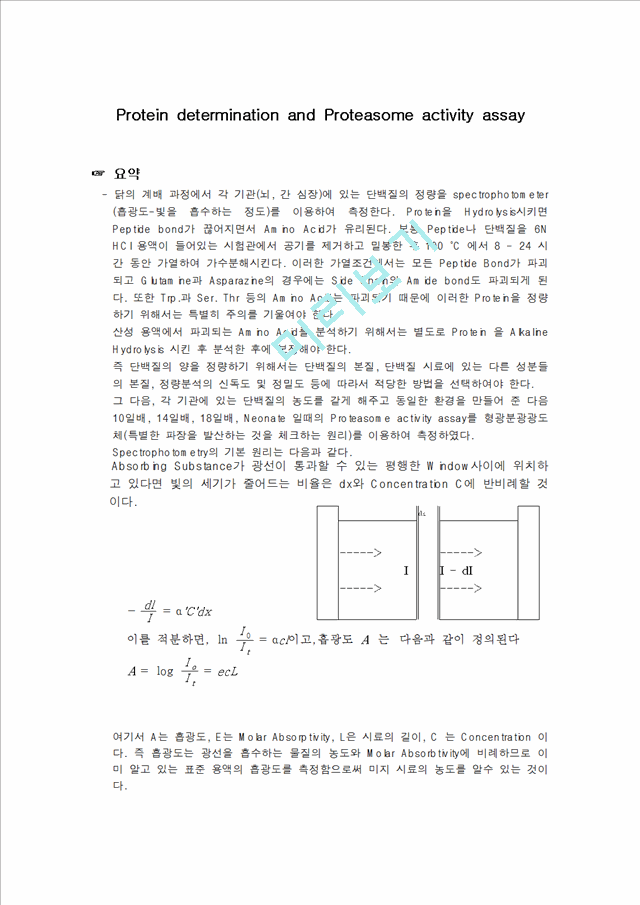 Protein determination and Proteasome activity assay   (1 )